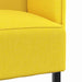 Hoge Rug Bank 101cm Lichtgeel Stof