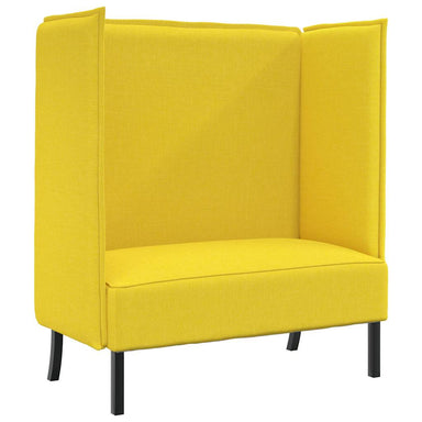 Hoge Rug Bank 101cm Lichtgeel Stof