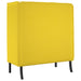 Hoge Rug Bank 101cm Lichtgeel Stof