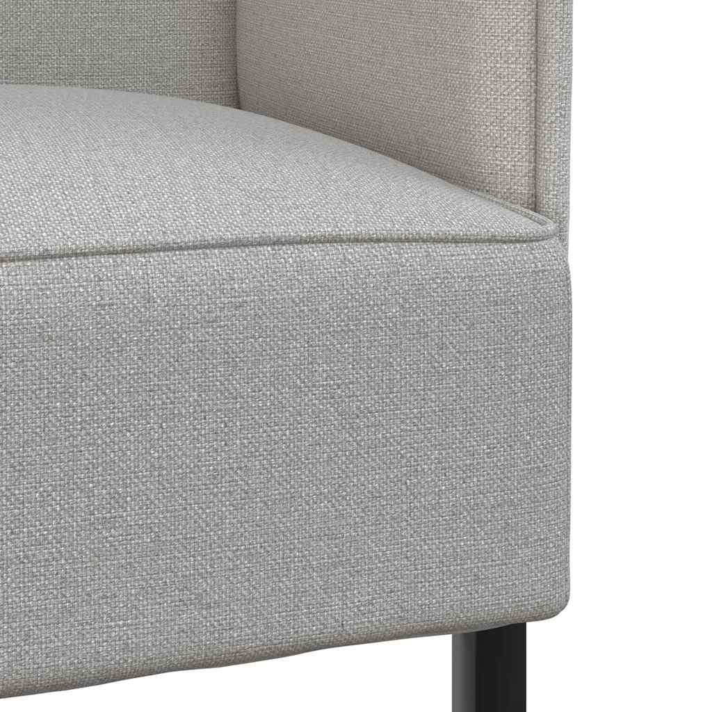 Hoge Rug Bank Wolken grijs 109 x 56 x 121 cm Stof