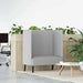 Hoge Rug Bank Wolken grijs 109 x 56 x 121 cm Stof