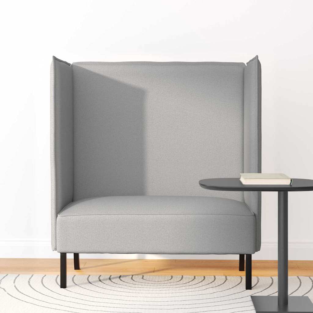 Hoge Rug Bank Wolken grijs 109 x 56 x 121 cm Stof