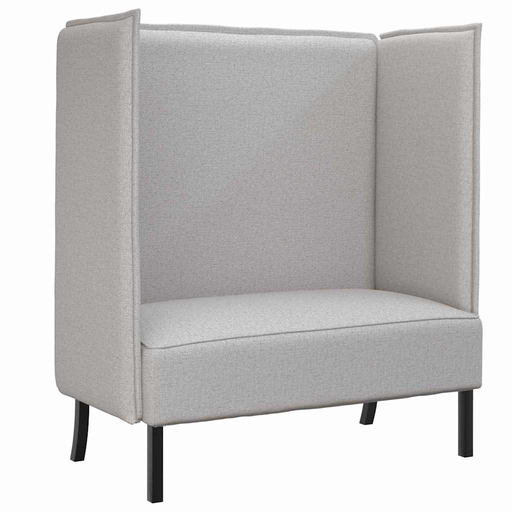 Hoge Rug Bank Wolken grijs 109 x 56 x 121 cm Stof