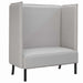 Hoge Rug Bank Wolken grijs 109 x 56 x 121 cm Stof