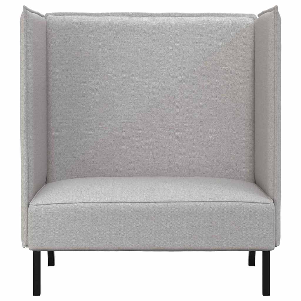 Hoge Rug Bank Wolken grijs 109 x 56 x 121 cm Stof
