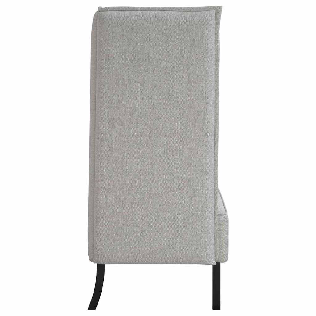 Hoge Rug Bank Wolken grijs 109 x 56 x 121 cm Stof