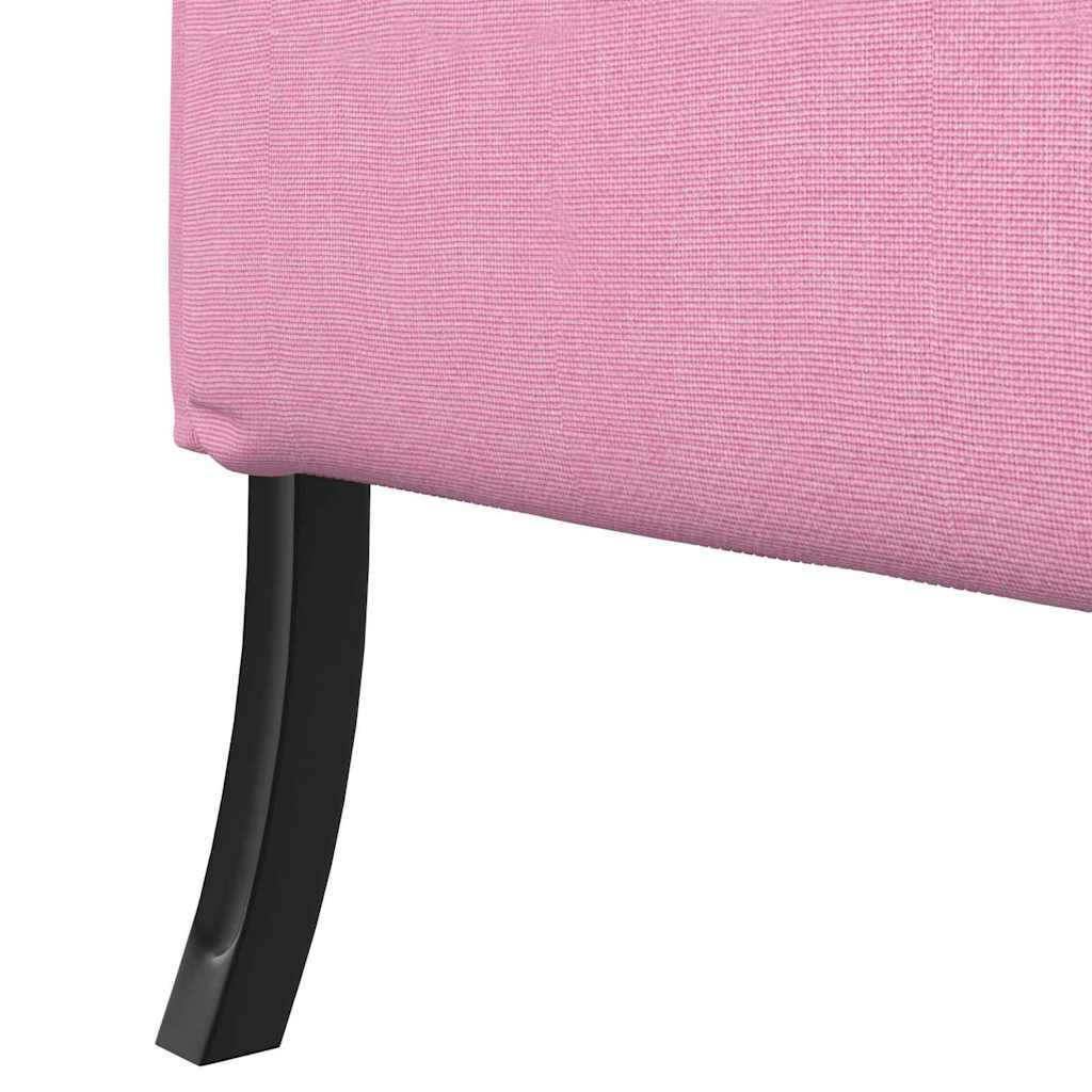 Hoge Rug Bank 101cm Roze Stof