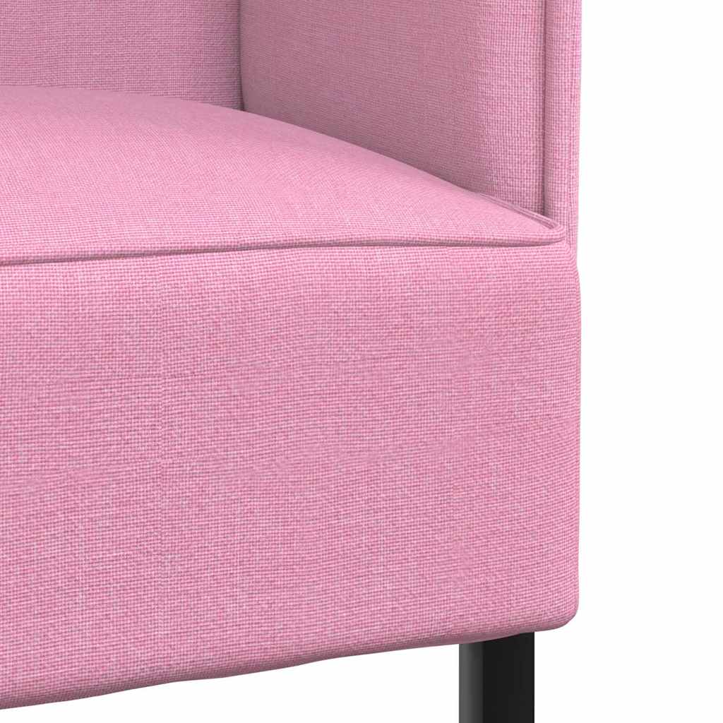 Hoge Rug Bank 101cm Roze Stof