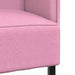 Hoge Rug Bank 101cm Roze Stof