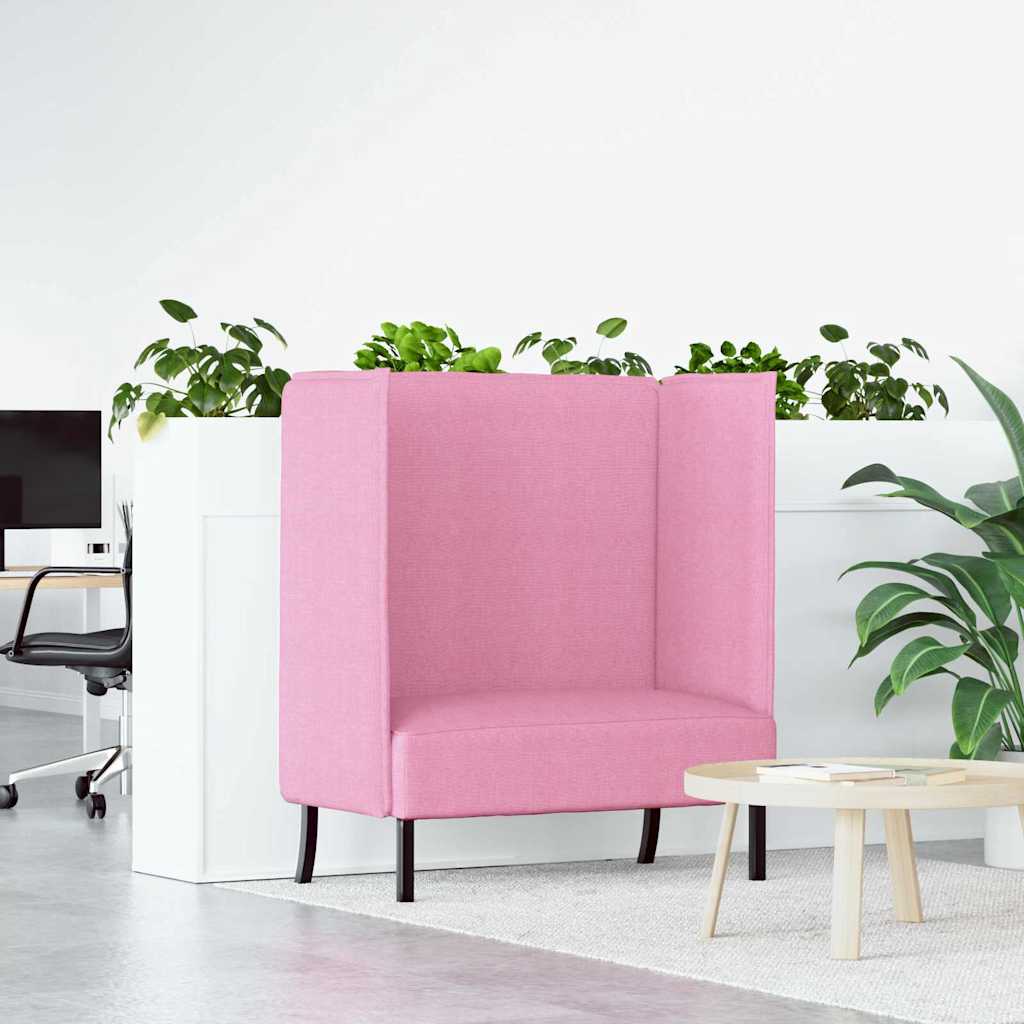 Hoge Rug Bank 101cm Roze Stof