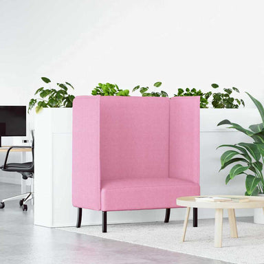 Hoge Rug Bank 101cm Roze Stof