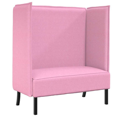 Hoge Rug Bank 101cm Roze Stof