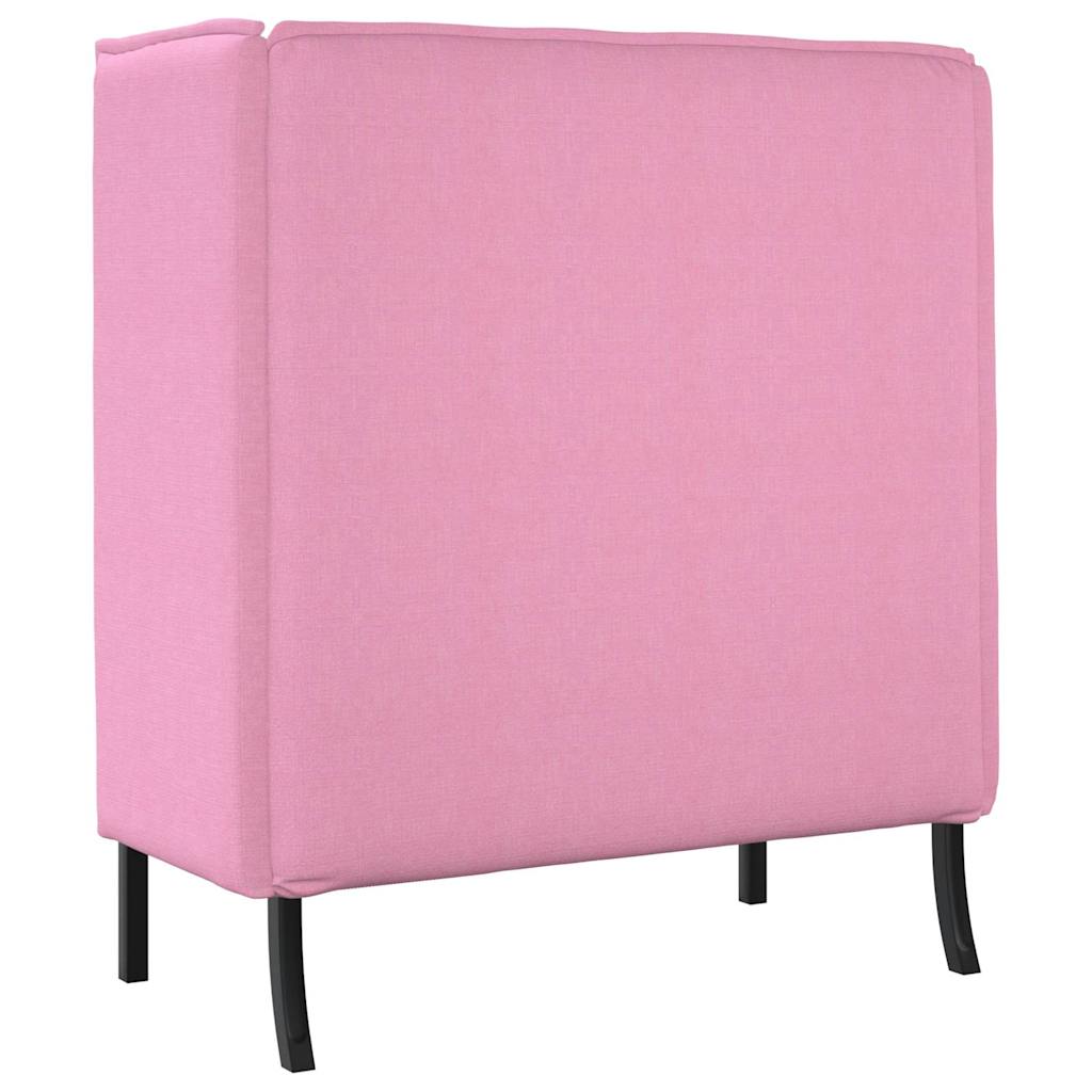 Hoge Rug Bank 101cm Roze Stof