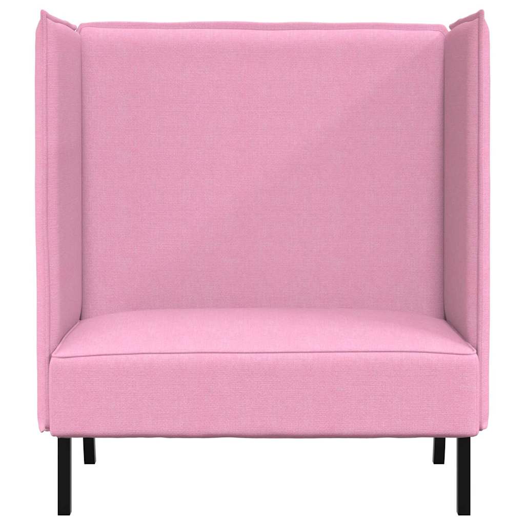 Hoge Rug Bank 101cm Roze Stof