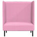 Hoge Rug Bank 101cm Roze Stof