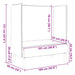 Hoge Rug Bank 101cm Roze Stof