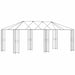 Tuinhuisframe zonder tentdoek 6 x 3 m Zwart Staal