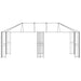 Tuinhuisframe zonder tentdoek 6 x 3 m Zwart Staal