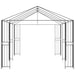 Tuinhuisframe zonder tentdoek 6 x 3 m Zwart Staal