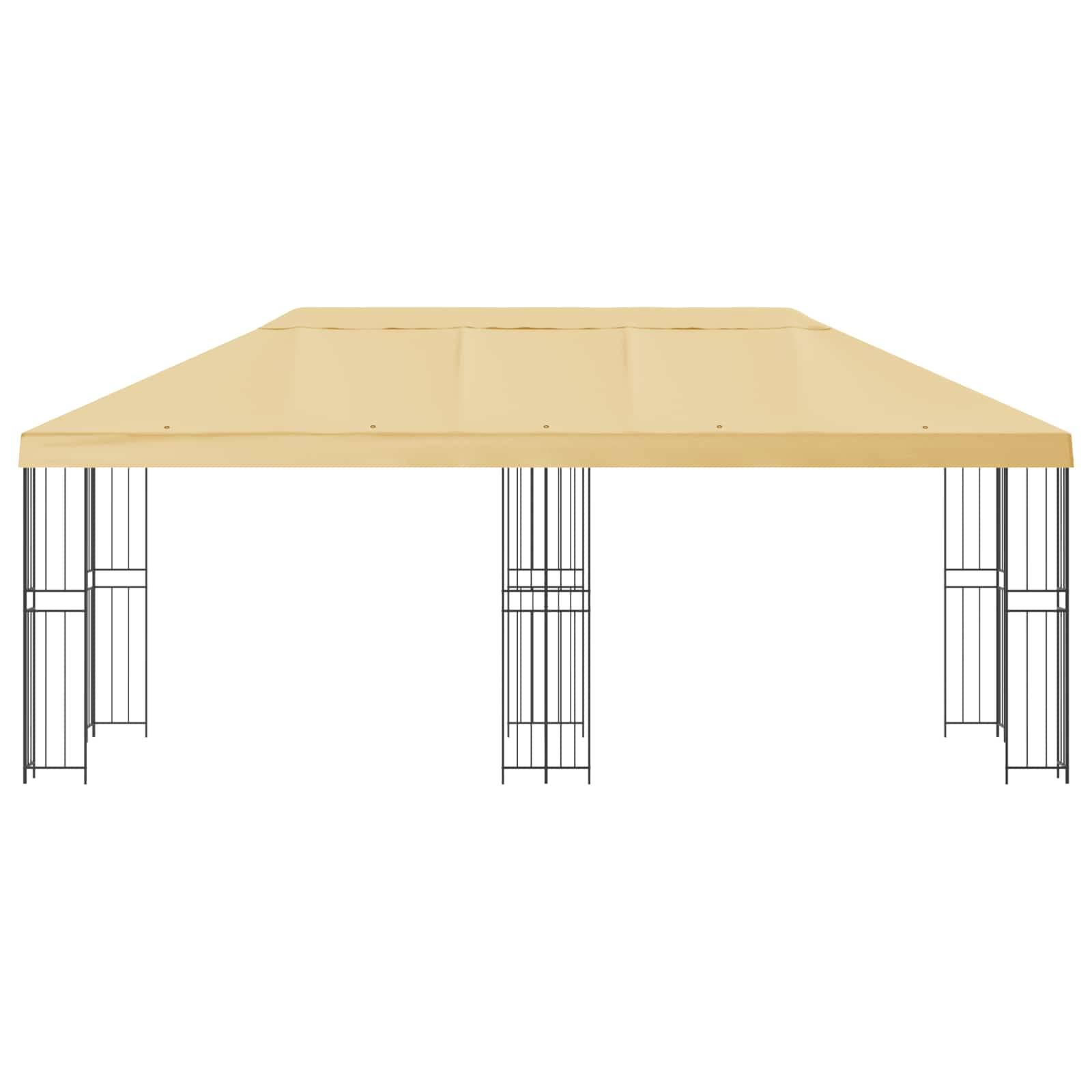 Tuinprieel 6 x 3 m Crèmekleurig Polyester en staal 190 gsm