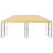 Tuinprieel 6 x 3 m Crèmekleurig Polyester en staal 190 gsm