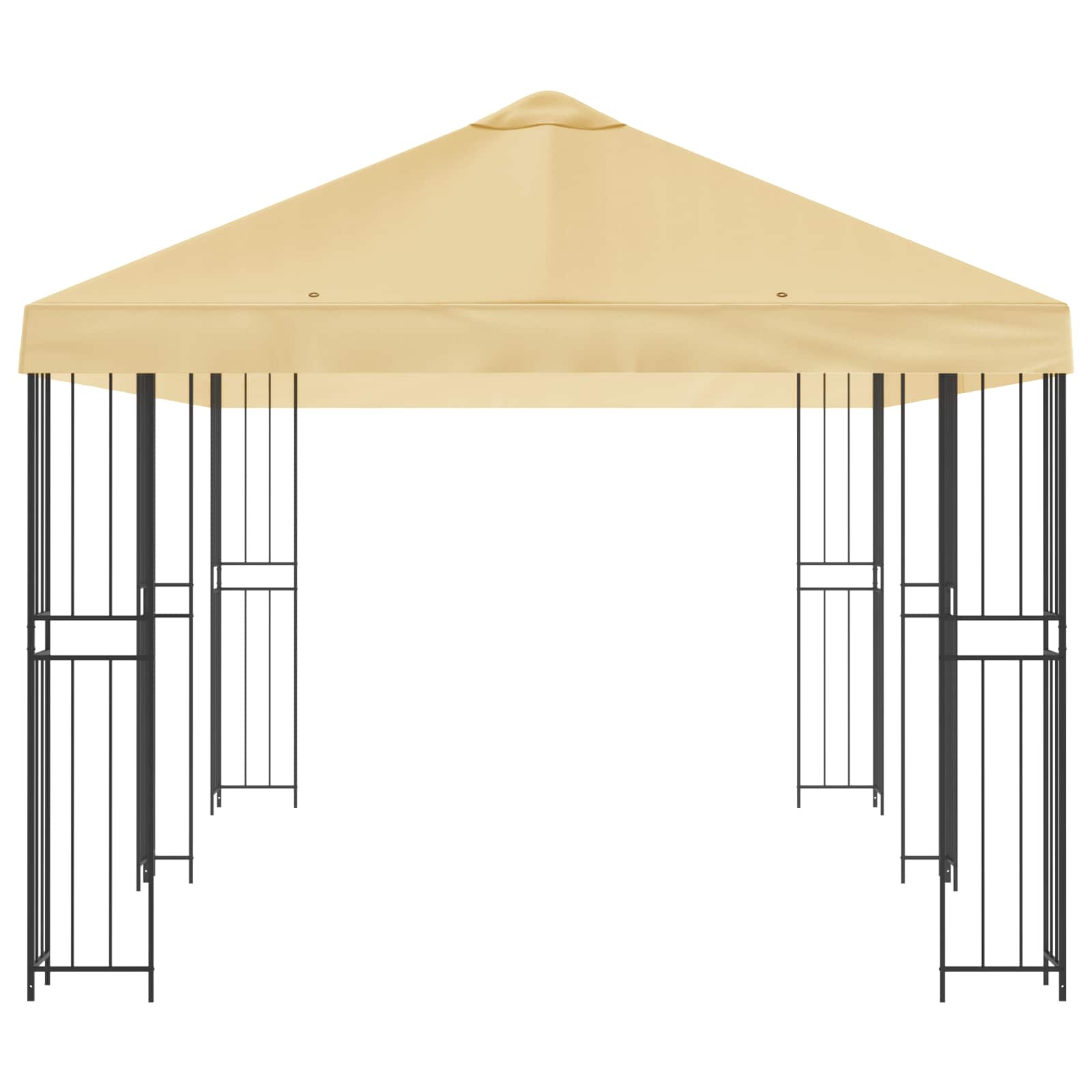 Tuinprieel 6 x 3 m Crèmekleurig Polyester en staal 190 gsm