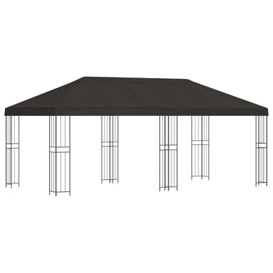 Tuinprieel 6 x 3 m Antraciet Polyester en staal 190 gsm