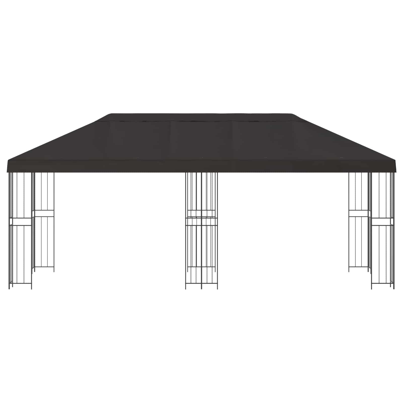 Tuinprieel 6 x 3 m Antraciet Polyester en staal 190 gsm