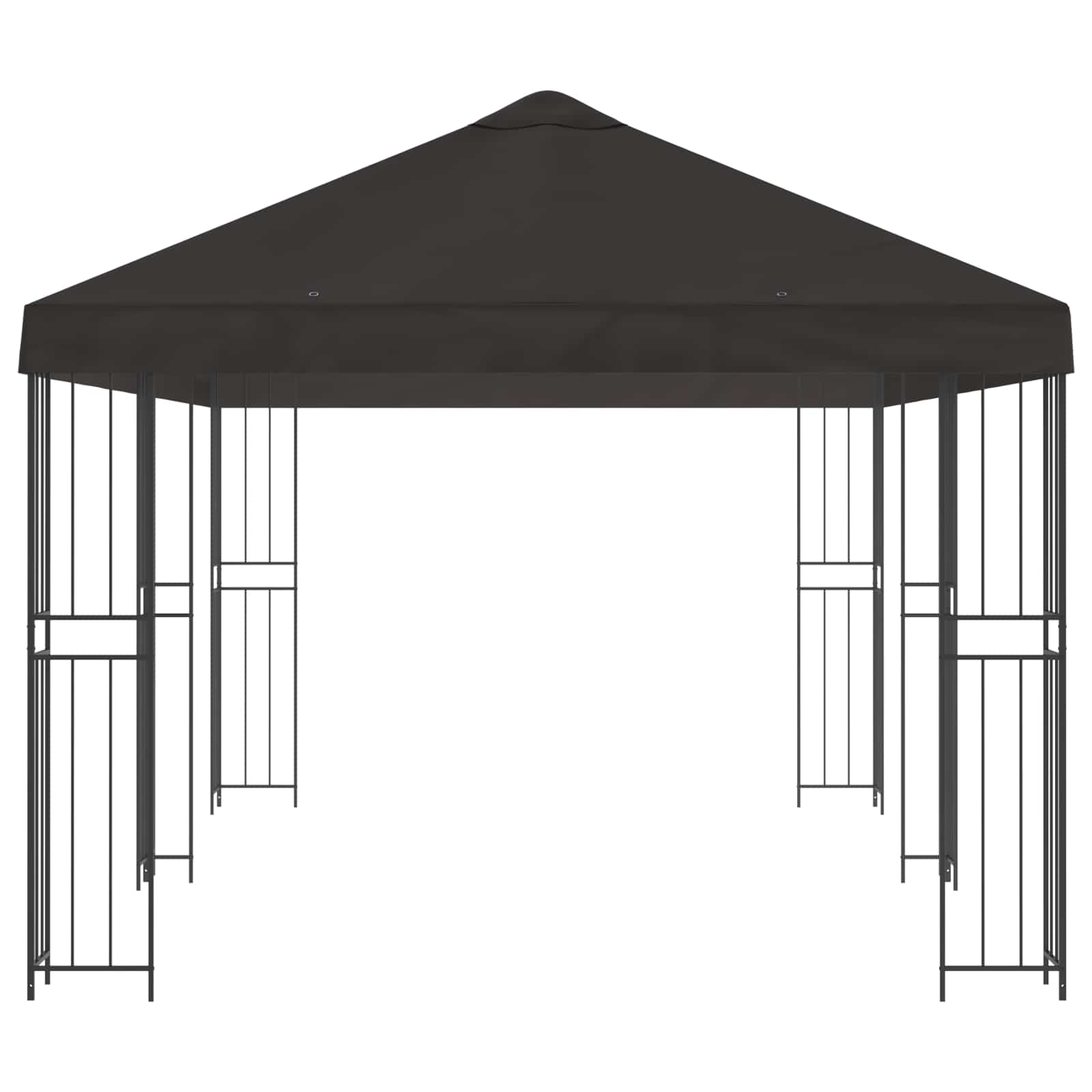 Tuinprieel 6 x 3 m Antraciet Polyester en staal 190 gsm