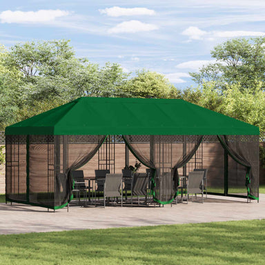 Tuinprieel 6 x 3 m Groen Polyester en staal 190 gsm