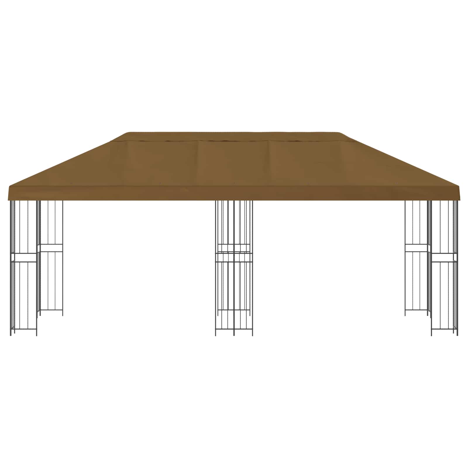 Tuinprieel 6 x 3 m Taupe Polyester en staal 190 gsm
