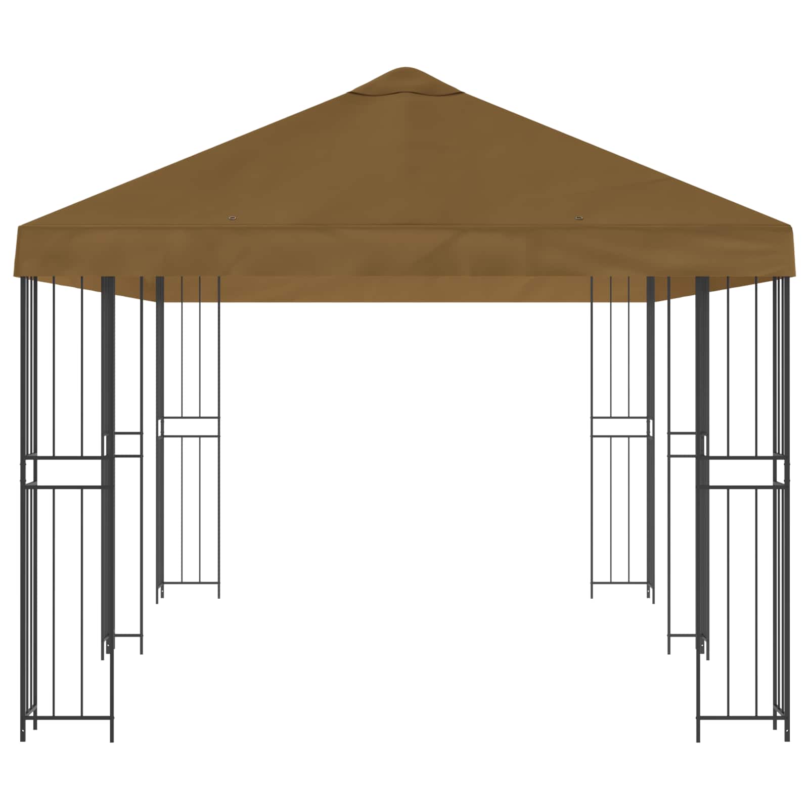 Tuinprieel 6 x 3 m Taupe Polyester en staal 190 gsm