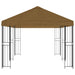 Tuinprieel 6 x 3 m Taupe Polyester en staal 190 gsm