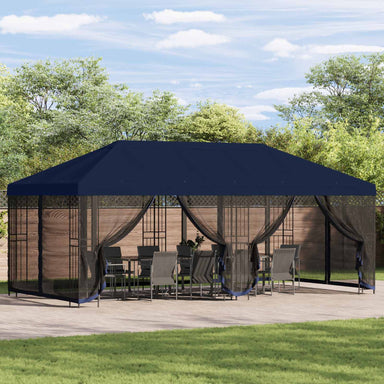 Tuinprieel 6 x 3 m Blauw Polyester en staal 190 gsm