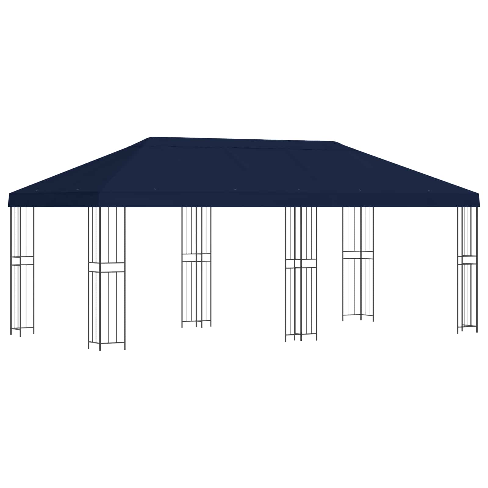 Tuinprieel 6 x 3 m Blauw Polyester en staal 190 gsm