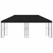 Tuinprieel 6 x 3 m Zwart Polyester en staal 190 gsm