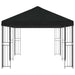 Tuinprieel 6 x 3 m Zwart Polyester en staal 190 gsm