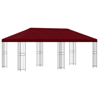 Tuinprieel 6 x 3 m Bordeauxrood Polyester en staal 190 gsm