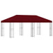 Tuinprieel 6 x 3 m Bordeauxrood Polyester en staal 190 gsm