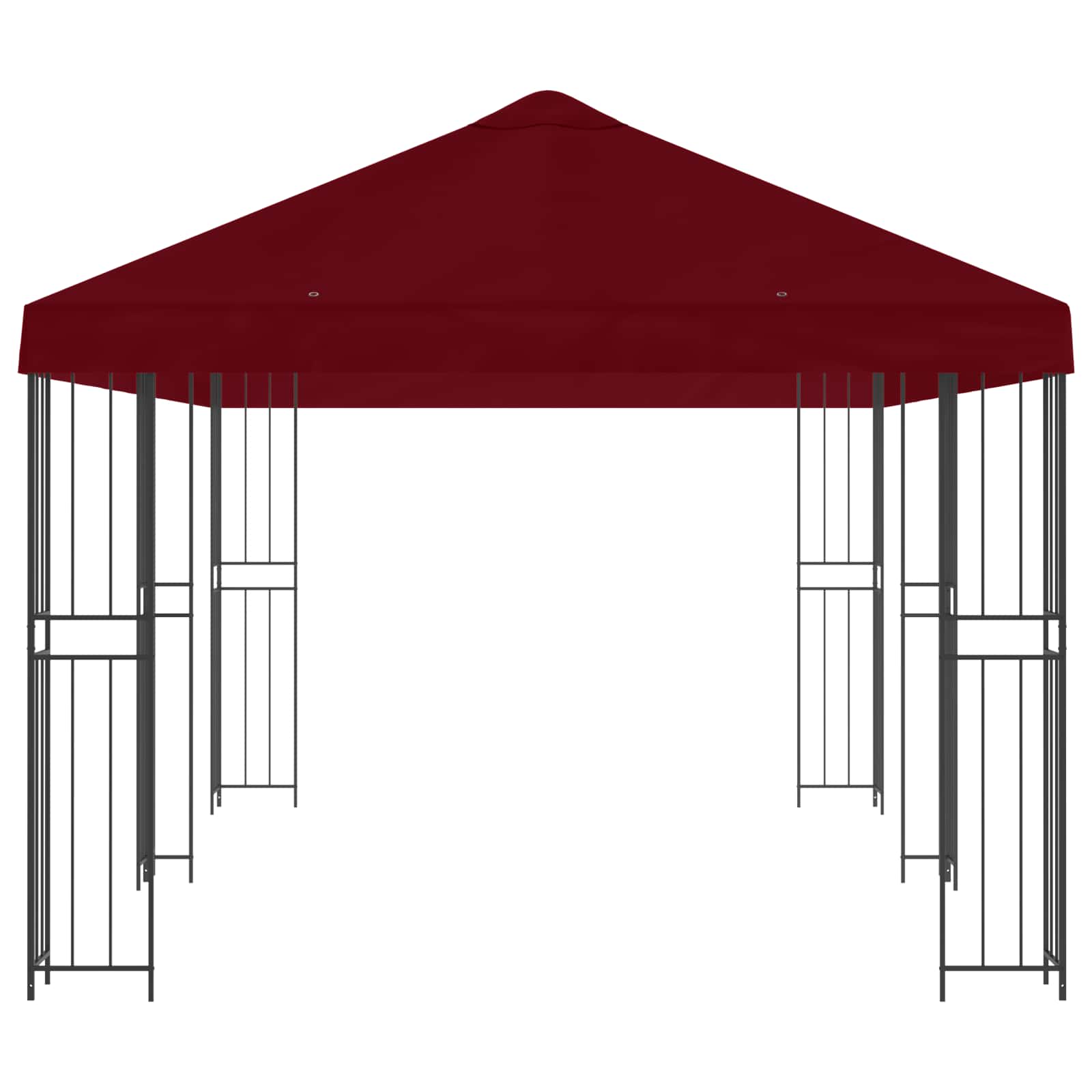 Tuinprieel 6 x 3 m Bordeauxrood Polyester en staal 190 gsm
