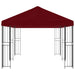 Tuinprieel 6 x 3 m Bordeauxrood Polyester en staal 190 gsm