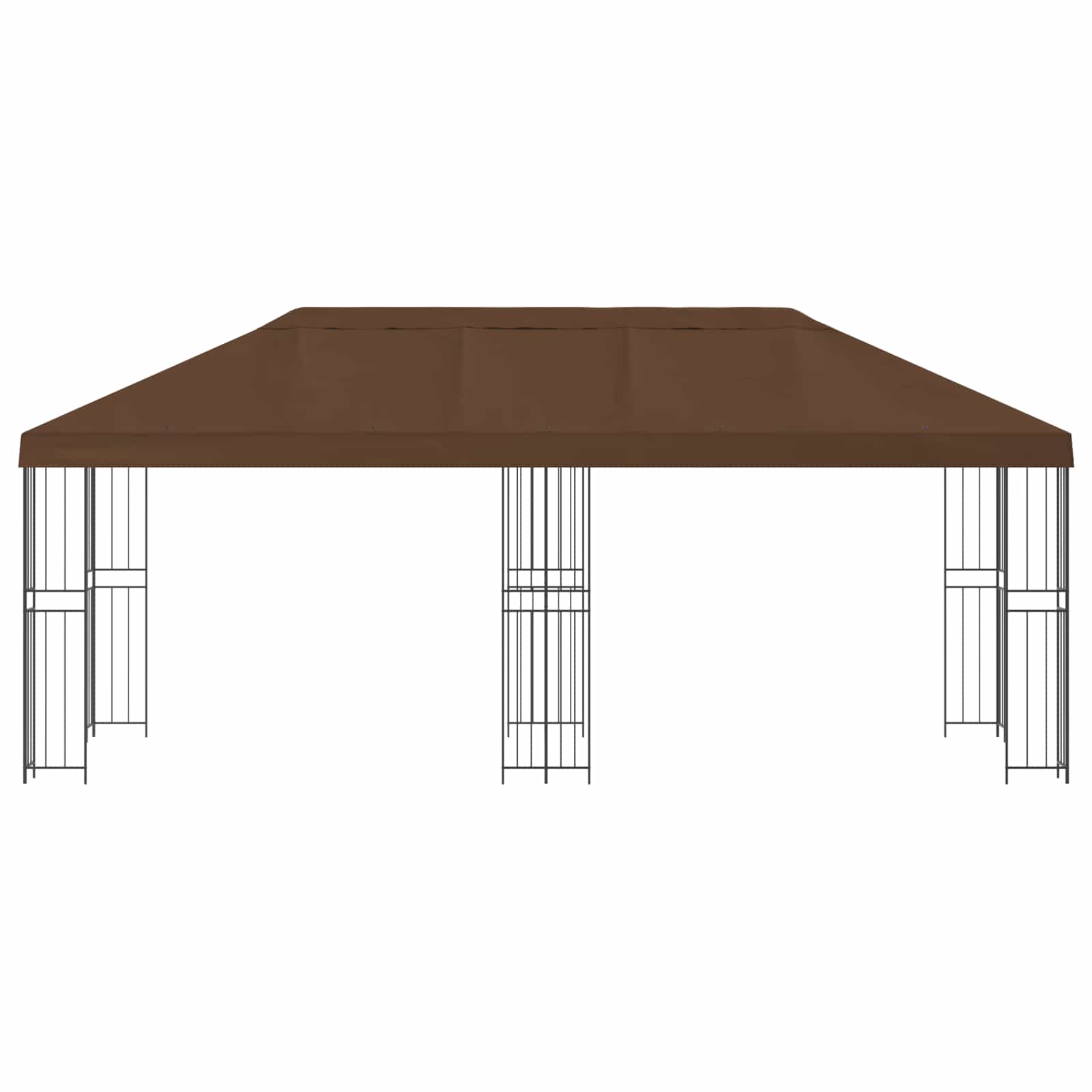 Tuinprieel 6 x 3 m Bruin Polyester en staal 190 gsm