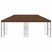 Tuinprieel 6 x 3 m Bruin Polyester en staal 190 gsm