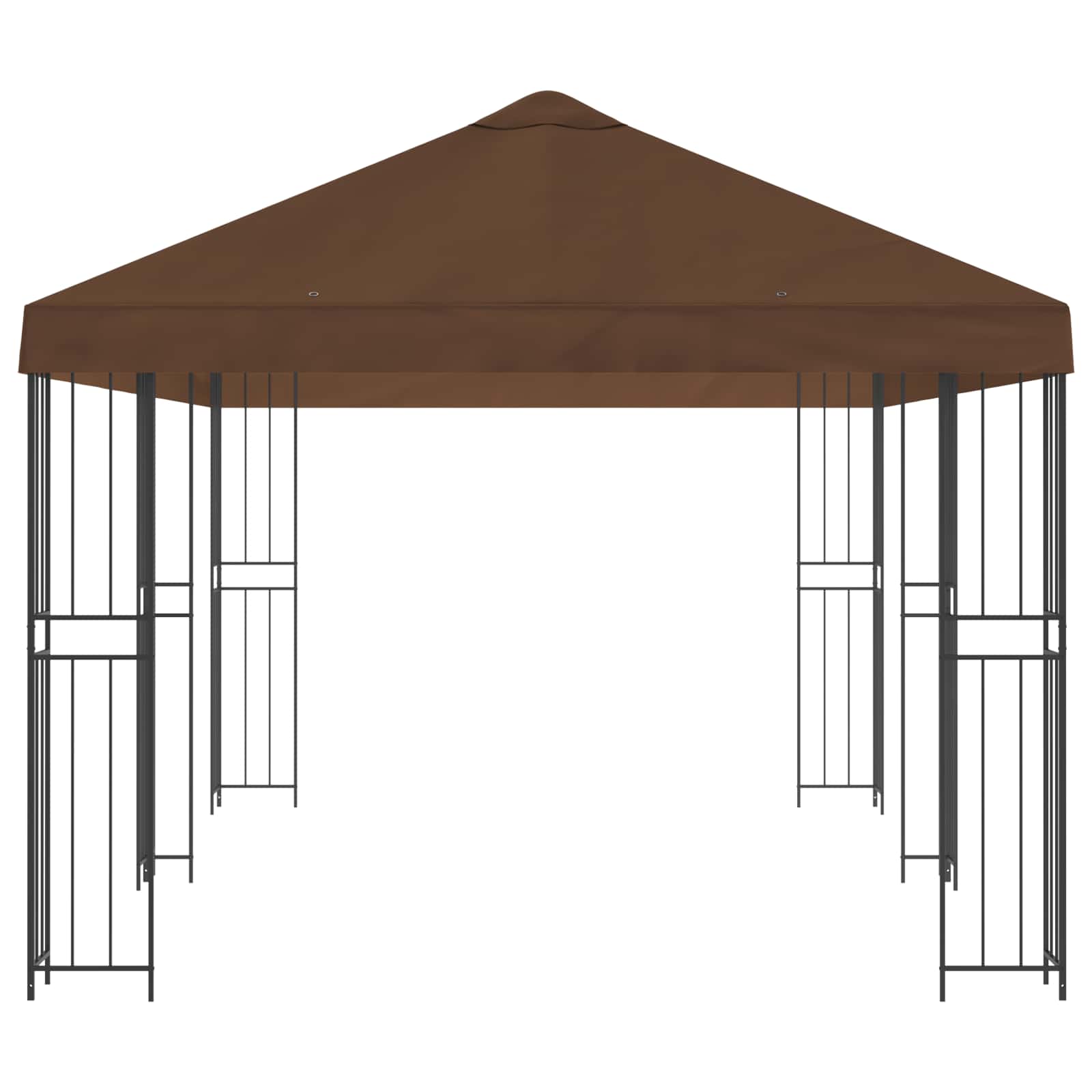 Tuinprieel 6 x 3 m Bruin Polyester en staal 190 gsm