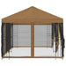 Paviljoen met zijwanden 6 x 3 m Beige Polyester en staal