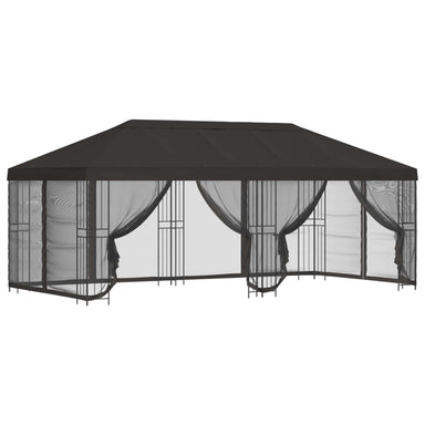 Paviljoen met zijwanden 6 x 3 m Antracietkleurig