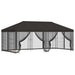 Paviljoen met zijwanden 6 x 3 m Antracietkleurig