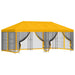 Paviljoen met zijwanden 6 x 3 m Geel Polyester en staal 190 gsm