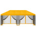 Paviljoen met zijwanden 6 x 3 m Geel Polyester en staal 190 gsm