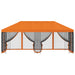 Paviljoen met zijwanden 6 x 3 m Oranje Polyester en staal 190